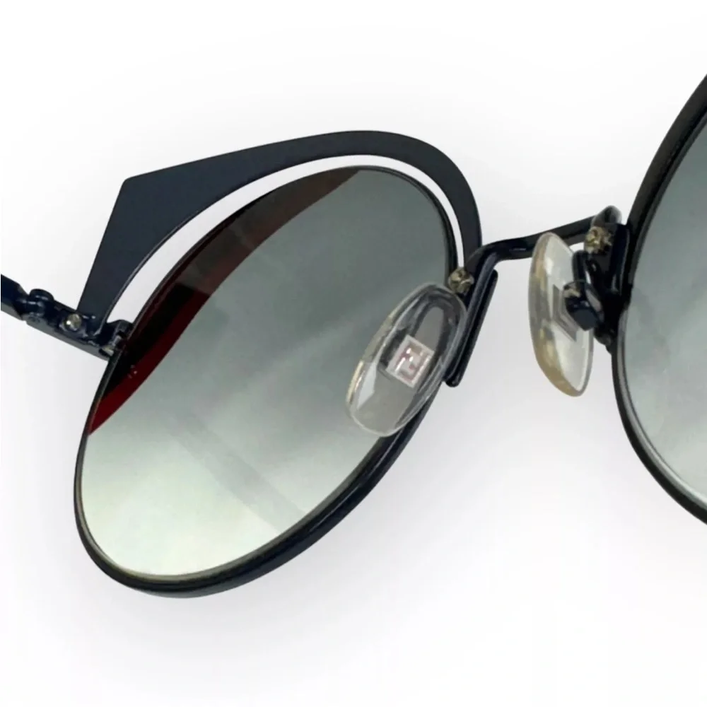 NEW Fendi Grey Gradient Round Sunglasses FF 0215/S 0M19L 53 22 135mm 100% Origin